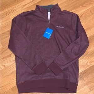 Men’s maroon NWT Columbia quarter zip M